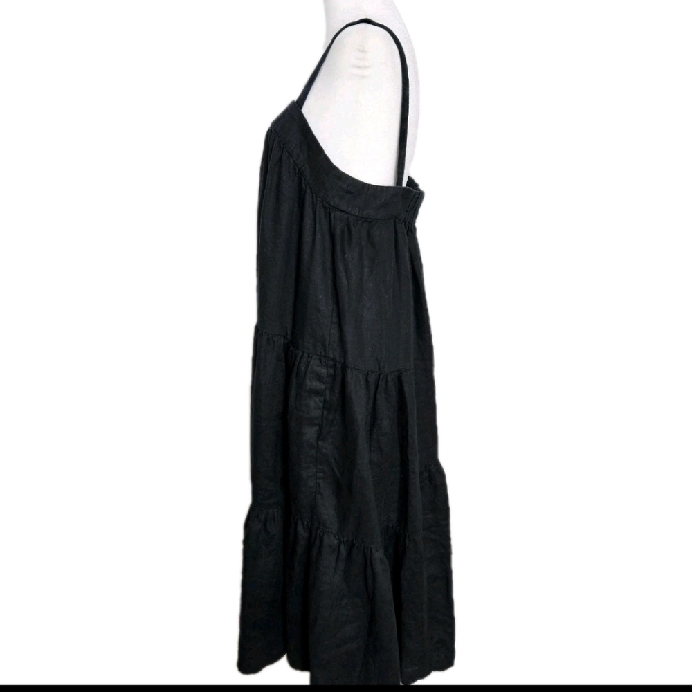 Quince Black Midi Sundress with Tiered Skirt - Picture 5 of 13